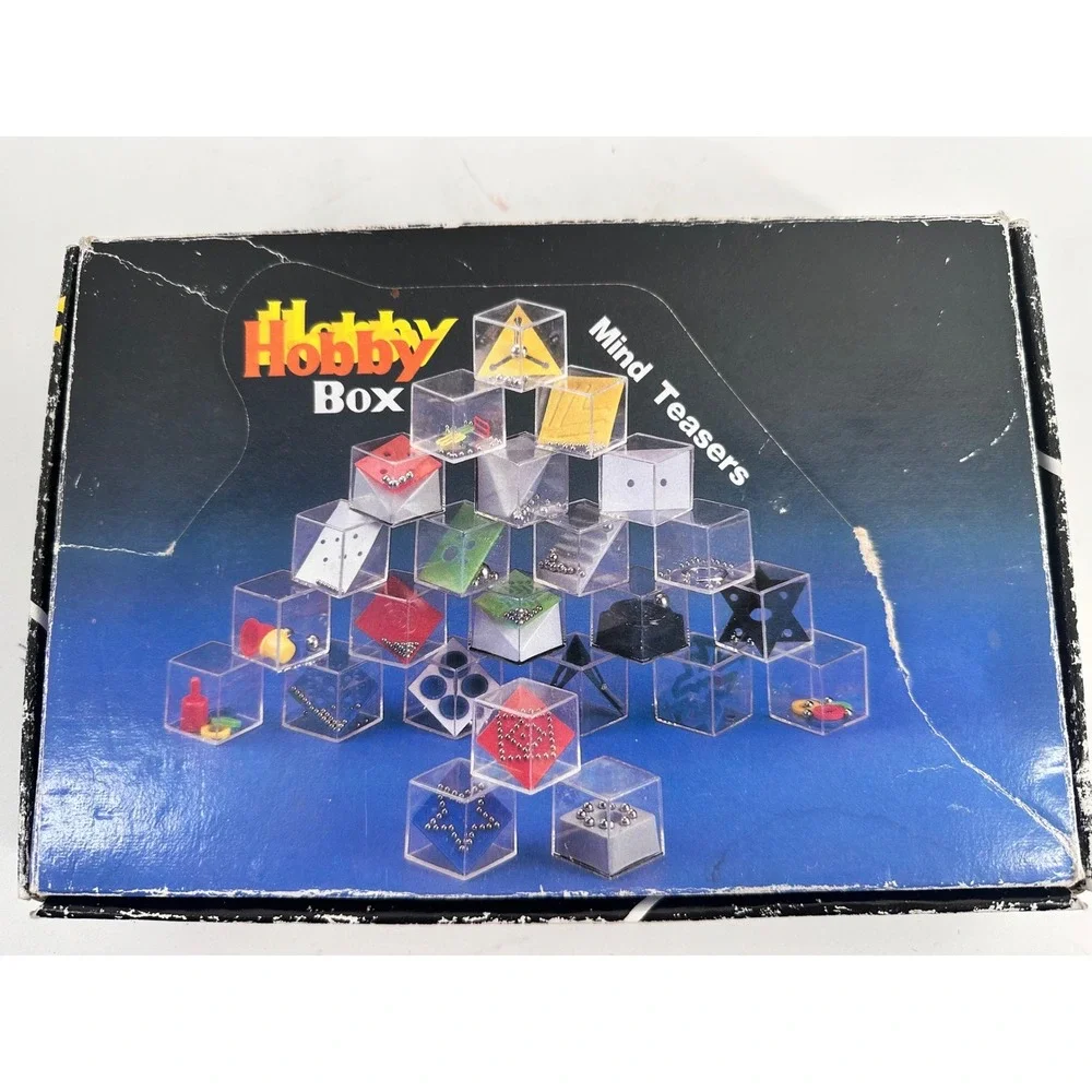 Vintage Hobby Box Mind Teasers 24 Piece Dexterity Puzzle Set PSINet Branded Toy